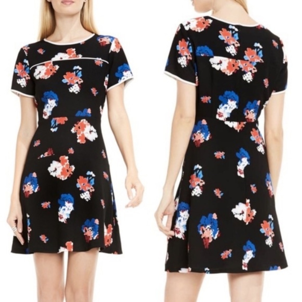 Vince Camuto, Traveling Blooms Fit and Flare dress, size 0P